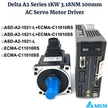 Delta A2 1KW 3.18NM Kit ASD-A2-1021-L ECMA-C11010RS ECMA-C11010SS Brake AC Servo Motor Driver 220V 1PH/3PH 1000W 100mm 7.3A 2024 - buy cheap