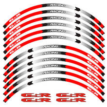 High quality 12 Pcs Motorcycle Wheel Sticker stripe Reflective decoration decals For Suzuki GSR 2024 - buy cheap
