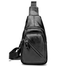 Fashion Men's Sling Shoulder Bag Waterproof PU Leather Zipper Crossbody Messenger Chest Bags Casual Travel Waist Pack Rucksack 2024 - buy cheap