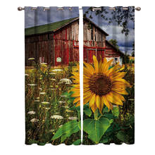 Sunflower Flower Farm Rustic Curtains For Window Treatment Blinds Drapes Window Curtains For Living Room Bedroom Blinds 2024 - buy cheap