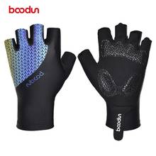 Luvas para ciclismo boodun, luvas coloridas do meio dedo, luvas antichoque para mtb, estrada, montanha, bicicleta em gel 2024 - compre barato