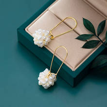 MloveAcc-pendientes de gota con perlas florecientes para mujer, de Plata de Ley 925 auténtica, joyería de plata de lujo 2024 - compra barato