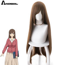 ANOGOL-pelucas de Tachibana Rui Hina Tachibana, color marrón, azul oscuro, onda Natural corta, Cosplay, Bob Lolita 2024 - compra barato