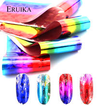 16pcs Holographic Rainbow Nail Foil Colorful Transfer Nail Decal Art Sliders for Stickers DIY Decorations Manicure 2024 - buy cheap