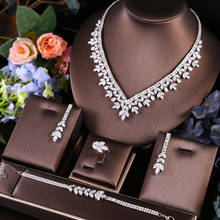 jankelly  Nigeria 4pcs Bridal Zirconia Jewelry Sets For Women Party, Luxury Dubai Nigeria CZ Crystal Wedding Jewelry Sets 2024 - buy cheap