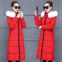 Women Hooded Jackets Fur Collar Long Parka Plus Size lapel Casual Cotton Womens Outwear Park Warm Winter 2024 - buy cheap