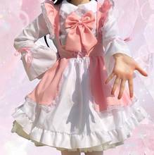 MAGOGO Women Maid Outfit Lolita Dress Cute Pink White Cosplay Costumes Apron Dresses Size S-4XL With Headband 2024 - buy cheap