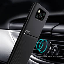 Poco X3 NFC Case Leather Texture Phone Cover For Xiaomi Poco M3 F2 Pro M2 X2 PocoX3 X 3 Cases Car Magnetic Holder Bumper Funda 2024 - buy cheap