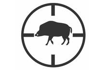 Wild Boar Under The Hunter Gun Car Decals Animal Picture Car Mural For Car Knob Removable FA496 2024 - buy cheap