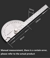 Multifunctional stainless steel woodworking round angle ruler, 180 degree adjustable protractor, mathematical measurement tool 2024 - buy cheap