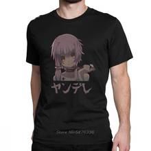 Men's T-Shirts Yandere Girl Katakan Mirai Nikki Cotton Fabric Tees Short Sleeve Gasai Yuno Future Dairy Japanese Comic T Shirt 2024 - buy cheap