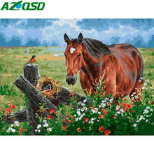 AZQSD Pictures Oil Painting By Numbers Horse Diy Painting By Numbers Animal Hand Paint Kit Canvas Acrylic Art Home Decor Gift 2024 - buy cheap