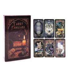 78pcs Familiars Tarot Cards Deck English Spanish French German Version Mysterious Animal Magic Divination Fate Board Cards Game 2024 - buy cheap