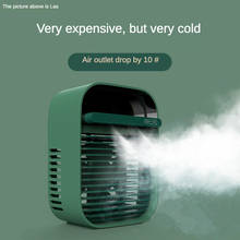 Mini ventilador de ar condicionado portátil l4, pequeno, estudante, refrigeração, desktop, usb, portátil, recarregável, sem lâminas 2024 - compre barato