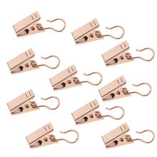 Clips de cortina de puerta de alta resistencia con gancho, colgador deslizante de cenefa de balcón, gancho de 32mm, receptor fuerte, 10 Uds. 2024 - compra barato