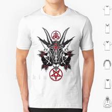 Camiseta de algodão de cabras e rosas, arte de kev g, diy, tamanhos grandes, cravos, diabo, satanás, horror, punk, morcego, monstro, raspar 2024 - compre barato