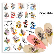 Самоклеящиеся 3D наклейки для ногтей, цветные цветы, листья, трава, украшения для ногтевого дизайна, осенняя модная наклейка, фольга для ногтей для женщин и девочек 2024 - купить недорого