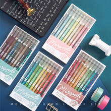 Morandi-bolígrafos grises de tinta de Gel de colores, rotuladores Vintage de 0,5mm, bolígrafos papelería, regalo, oficina y escuela, 9 Uds. 2024 - compra barato