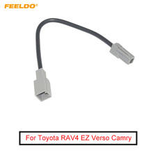 Автомобильный аудио-вход FEELDO 1 шт., медиа-провод для передачи данных, оригинальный штекер-гнездо, USB-адаптер для Toyota RAV4 EZ Verso Camry кабель 2024 - купить недорого