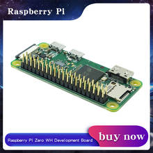 Плата Raspberry Pi Zero WH 1 ГГц, ЦП 512 МБ ОЗУ, с Wi-Fi и Bluetooth, PI0 RPI 0 WH с пайкой 2024 - купить недорого