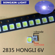 HONGLI-retroiluminación LED TRONIC, 4000, 1210, 3528, 1W, 6V, 111LM, blanco frío, para aplicación de TV 2024 - compra barato