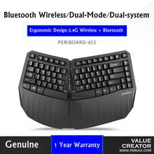 New Perixx 613 Bluetooth Wireless/2.4Ghz Wireless Dual-Mode Ergonomic Notebook,Desktop,Tablet  Keyboard For Windows and Mac 2024 - buy cheap