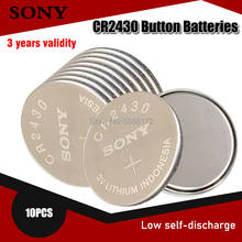 10 шт. 100% оригинальный Sony CR2430 DL2430 CR 2430 3 В литиевая батарея для умных часов, наушников, игрушек, весы, шагомер, кнопка, монетница 2024 - купить недорого