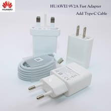 Зарядное устройство Huawei, для Nova 3 3i 4 Honor 9 8X P7 P8 P9 P10 P20 Lite Mate 7 8 9, 9 В 2 А, QC 2.0, USB Type-C, быстрая зарядка, ЕС стандарт 2024 - купить недорого