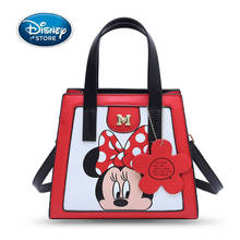 Disney Mickey Mouse Handbag Minnie Female Bags Fashion Cartoon Chip Print PU Leather Shoulder Messenger Storage Bag Tote Handbag 2024 - buy cheap