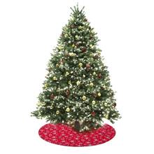 Рождественская елка юбка рождественские украшения Рождественская елка Нижняя фартук нетканый красный белый Снежная елка юбка 120 см 2024 - купить недорого