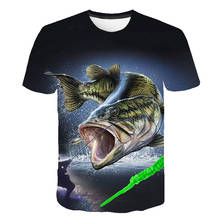 2021 New Summer Men and Women 3D Printing T-shirt Casual Fish Pattern T-shirt Youth Fashion Cool Hip-hop Short Sleeve 2024 - buy cheap