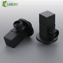 LANGYO Brass Black Angle Filling Valve Water Control Kitchen Bathroom Toilet Accessories Standard G1/2 Threaded 2024 - buy cheap