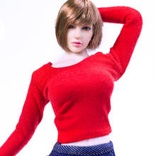 1/6 scale Round collar Long sleeves T-shirt Clothing for 12in action figure toy 2024 - buy cheap