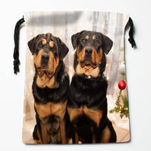 Rottweiler Dog Drawstring Bags HD Print 18X22CM New Arrival Soft Satin Fabric Resuable Storage Clothes Bag Shoes Bags 12.2 2024 - buy cheap