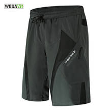 WOSAWE-pantalones cortos de ciclismo para hombre, ropa interior no extraíble, acolchada, reflectante, para bicicleta de montaña, de corte holgado 2024 - compra barato