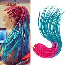 Alileader 24 "Box косы вязание крючком волосы устойчивые Жаростойкие синтетические черные бордовые светлые крючком плетеные волосы для женщин 2024 - купить недорого