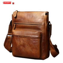 Cowhide Shoulder Bag Men's Bag Leather Briefcase Men Small Bag Vertical Section Messenger Bag Casual Japanese Bag 2022 Tide Soft 2024 - buy cheap