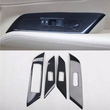 Para Lexus RX 2009-2014 mano izquierda Drive 4 Uds de fibra de carbono ABS coche de ventana de puerta de ascensor para cubierta de botones interruptores de estilo de coche 2024 - compra barato