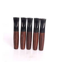 Ebony Wooden Smoke Mouthpieces Pipe Smoke Double Filter Heathy Wooden Pattern  Cigarette Holder For Smoking Accessories 2024 - buy cheap
