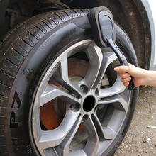 Esponja de pulido para rueda de neumático de coche, cepillo de limpieza de mango largo, negro, herramientas de lavado de coche 2024 - compra barato