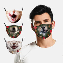 2021 Creative Funny Animal Cat Tiger Dog Mouth Masks Fashion Halloween Cospaly Women Men Unisex Dust-proof Breathable Adult Mask 2024 - buy cheap