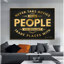 Motivational Canvas Poster and Prints Gold Color Letter PEOPLE Inspirational Canvas Painting Wall Art Picture For Office Decor 2024 - buy cheap