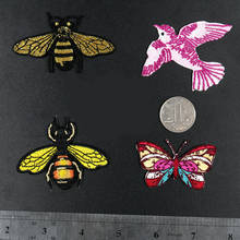Aplique bordado de insetos, aplique em ferro, para abelha, emblema, pasta, costura, adesivos de borboleta, faça você mesmo, acessórios de decoração de roupas, venda imperdível 2024 - compre barato