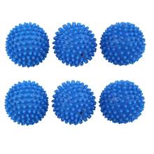 New 6 x Blue Reusable Dryer Balls Fabric Softener Ball 2024 - buy cheap