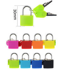 1PCS 30x23mm Small Mini Strong Steel Padlock Travel Suitcase Diary Lock With 2 Keys Colored plastic case padlock Decoration 2024 - buy cheap