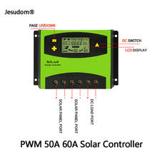 PWM Solar Charge Controller 12V 24V 48VDC 50A 60A  with LCD Display for Solar PV Charge Regulator 2024 - buy cheap