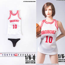 1/6 escala feminino menina mulher sexy roupas de basquete uniforme tecido conjunto acessório modelo para 12 body body corpo 2024 - compre barato