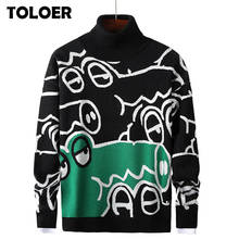 Men Pullover Sweater Cotton Cartoon Crocodile Knitted Sweater Mens Winter Clothing Oversize Pattern Pull Homme Adult 2022 Spring 2024 - buy cheap