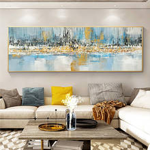 Abstracto moderno pintados à mão pintura a óleo sobre tela artesanal pintura da arte da parede cartaz imagem para sala de estar decoração casa 2024 - compre barato