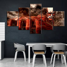 5 Piece Decorative Painting Poster Game Home Mural ATTACK ON TITAN Game Animation Art Wall Decor Paintings 2024 - buy cheap